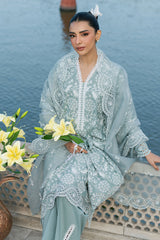 OCEAN SPRUCE-3PC CHIKANKARI SUIT