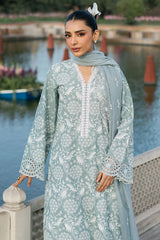 OCEAN SPRUCE-3PC CHIKANKARI SUIT