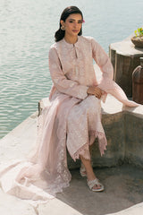 PEACH FLORET-3PC CHIKANKARI SUIT