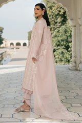 PEACH FLORET-3PC CHIKANKARI SUIT