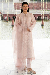 PEACH FLORET-3PC CHIKANKARI SUIT