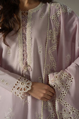 LILAC BLOOM-3PC CHIKANKARI SUIT