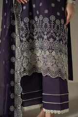 INDIGO ROYAL-3PC CHIKANKARI SUIT