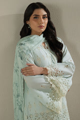 BLUE AURA-3PC CHIKANKARI SUIT