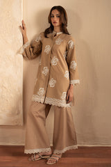 SANDY BROWN-2PC (SHIRT & TROUSER)