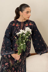 MIDNIGHT PEARL-2PC KHADDAR PRINTED SUIT