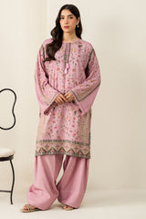 LILAC IMPRESSION-2PC LINEN PRINTED SUIT