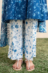 BLUE ROSEATE-3PC PRINTED LAWN SUIT