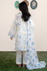 ORCHID FLARE-3PC PRINTED LAWN SUIT