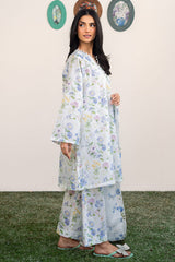 ORCHID FLARE-3PC PRINTED LAWN SUIT