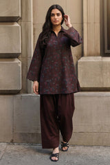 DEEP CARNATION-2PC KHADDAR PRINTED SUIT