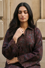 DEEP CARNATION-2PC KHADDAR PRINTED SUIT