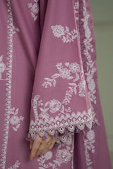 ORCHID GLAZE- 3PC EMBROIDERED LAWN SUIT