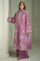 ORCHID GLAZE- 3PC EMBROIDERED LAWN SUIT