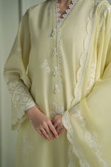 MISTY HAZE- 3PC EMBROIDERED LAWN SUIT