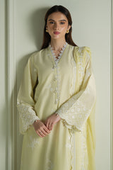 MISTY HAZE- 3PC EMBROIDERED LAWN SUIT