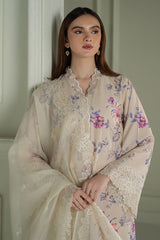 BLOOMING SAND- 3PC EMBROIDERED LAWN SUIT