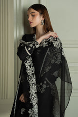 RAVEN MESH- 3PC EMBROIDERED LAWN SUIT