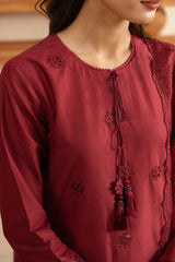 CARMINE GLOW-2 PC (SHIRT & DUPATTA)