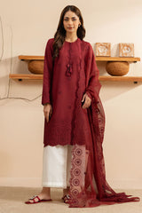 CARMINE GLOW-2 PC (SHIRT & DUPATTA)