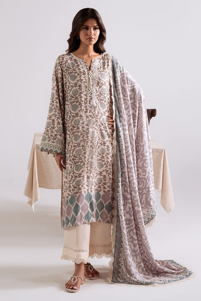 IZNIK BLOOM-3PC LINEN PRINTED SUIT