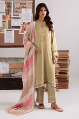 SAGE GARLAND-3PC LINEN PRINTED SUIT