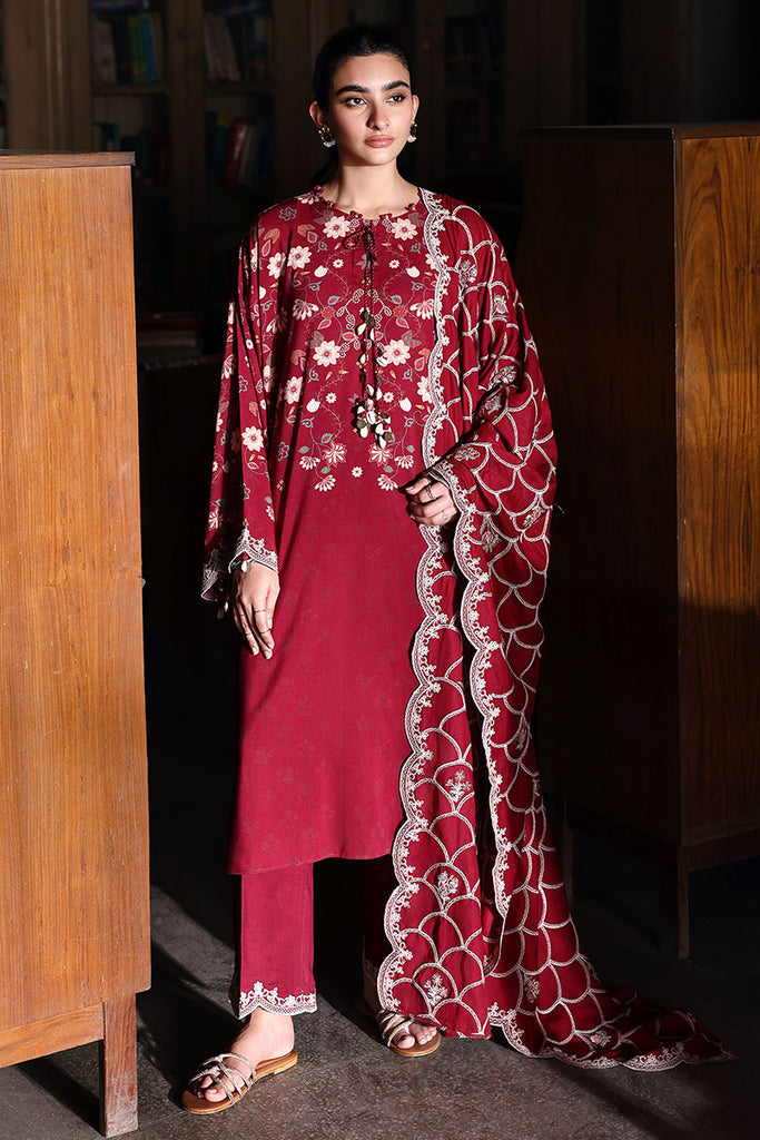 BERRY LUXE-3PC LINEN PRINTED SUIT