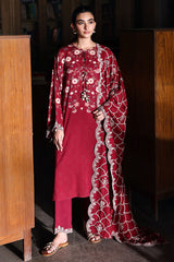 BERRY LUXE-3PC LINEN PRINTED SUIT