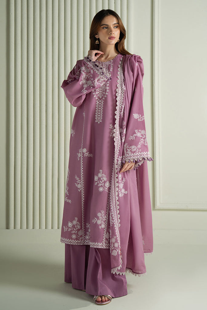 ORCHID GLAZE- 3PC EMBROIDERED LAWN SUIT