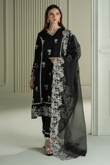 RAVEN MESH- 3PC EMBROIDERED LAWN SUIT