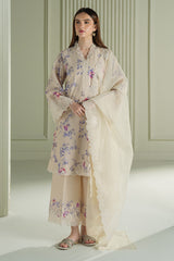 BLOOMING SAND- 3PC EMBROIDERED LAWN SUIT