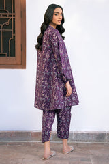 FROSTED PLUM-2 PIECE PRINTED KHADDAR SUIT