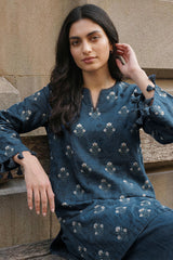 AZURE FLORA-2PC KHADDAR PRINTED SUIT