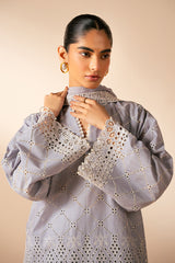 LAVENDER AURA-3PC CHIKANKARI SUIT