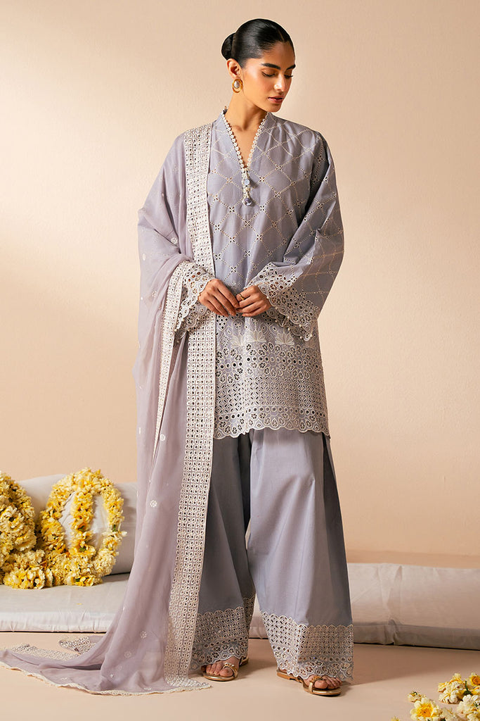 LAVENDER AURA-3PC CHIKANKARI SUIT