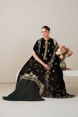 VERDANT SPELL-3PC VELVET EMBROIDERED SUIT