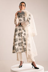 OBSIDIAN BLOOM-2PC (SHIRT & DUPATTA)