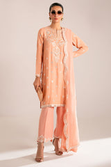 MUTED CLAY-3PC (SHIRT, TROUSER & DUPATTA)
