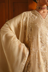 GOLDEN AURA-4 PIECE EMBROIDERED SILK SUIT