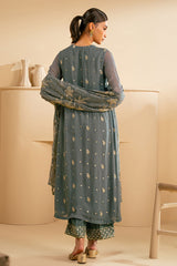 TRIBAL MOSS-3PC (SHIRT,TROUSER,DUPATTA)