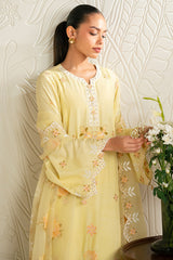 DANDELION BLISS-3PC SILK EMBROIDERED SUIT