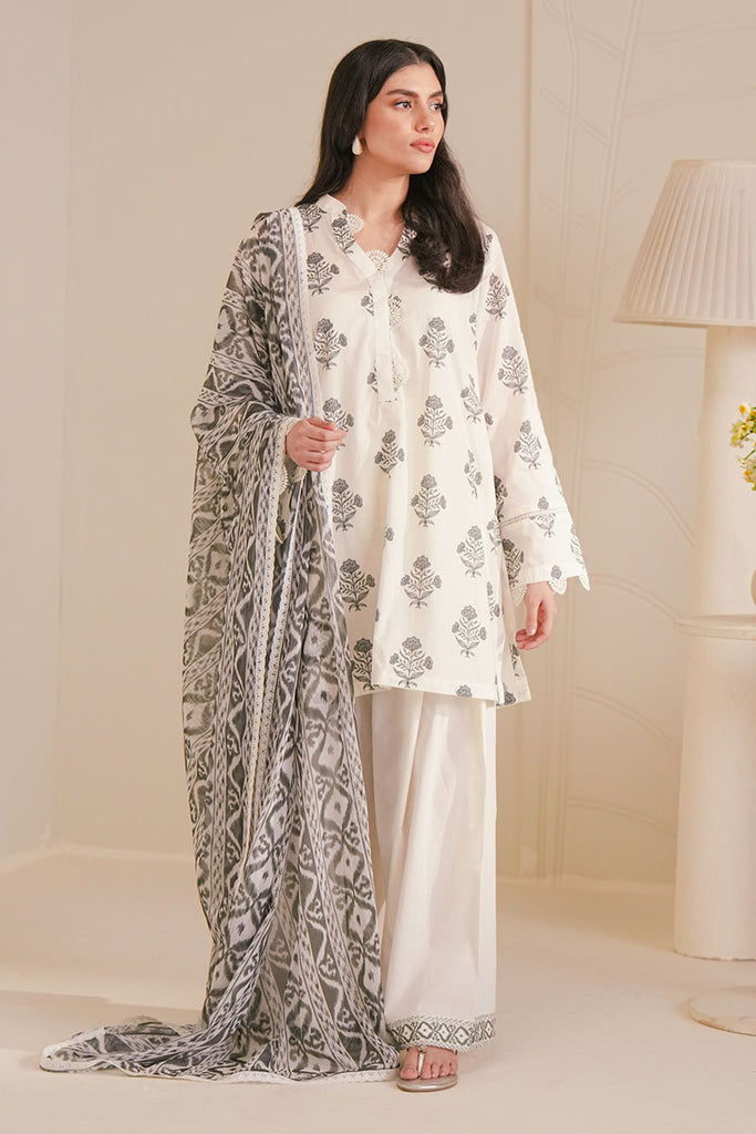 IKAT ESSENCE-3 PIECE PRINTED LAWN SUIT