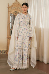 SUMMER GRACE- 3PC EMBROIDERED LAWN SUIT