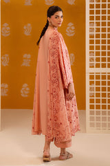 PEACH SORBET-3PC CHIKANKARI SUIT