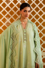 PEPPER MINT-3PC CHIKANKARI SUIT