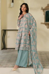 DUSK BLOOM- 3PC EMBROIDERED LAWN SUIT