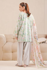 MINTY GLOW-3 PIECE PRINTED LAWN SUIT