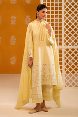BUTTER BLISS-3PC CHIKANKARI SUIT
