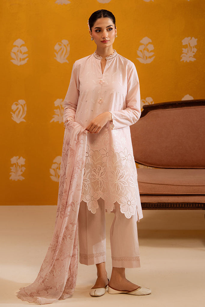 ROSE LUSTER-3PC CHIKANKARI SUIT