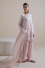 BLUSH AURA-3PC SILK EMBROIDERED SUIT
